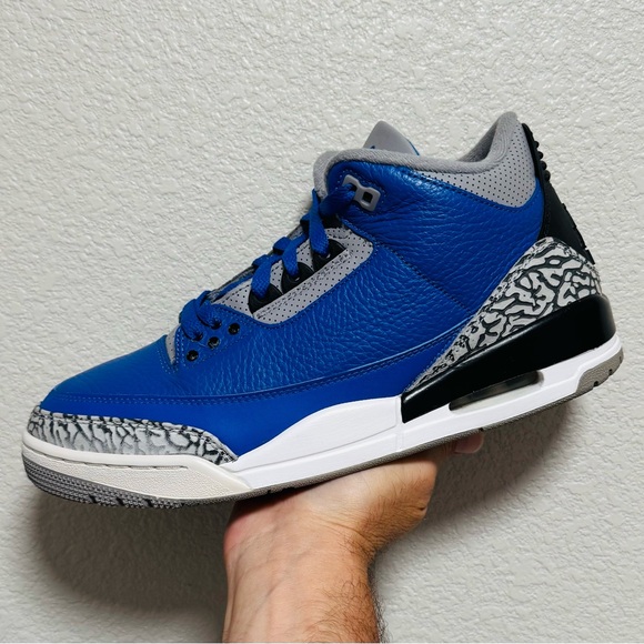 Jordan 3 Retro ‘Varsity Royal Cement’ 2020 Sz 10M - Picture 1 of 8